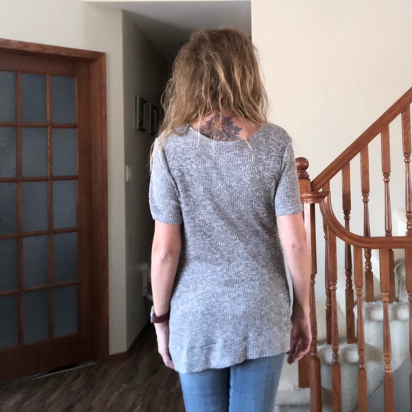 Judy Logan short sleeve grey/blk/wht top - Picture 11 of 11